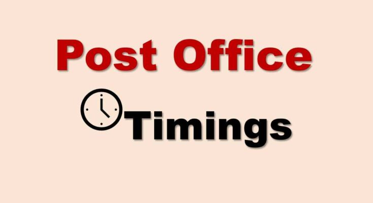 Indian post office timings