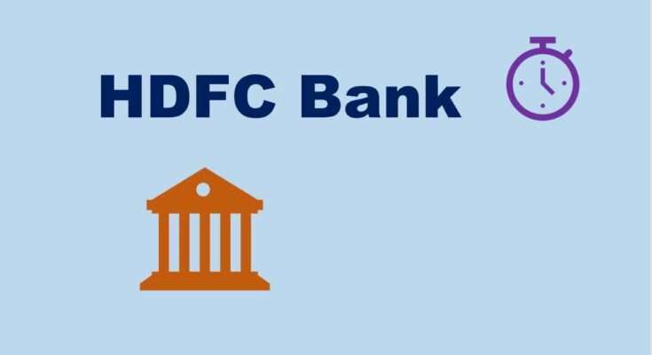 HDFC bank timings